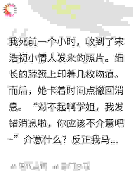 我跳海后，他才开始爱我